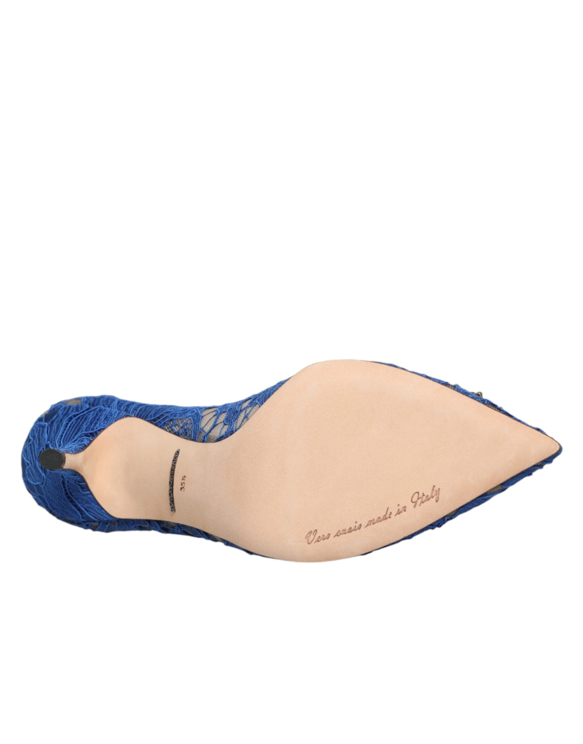 Dolce & Gabbana Taormina-Spitze DEVOTION Pumps in Blau \