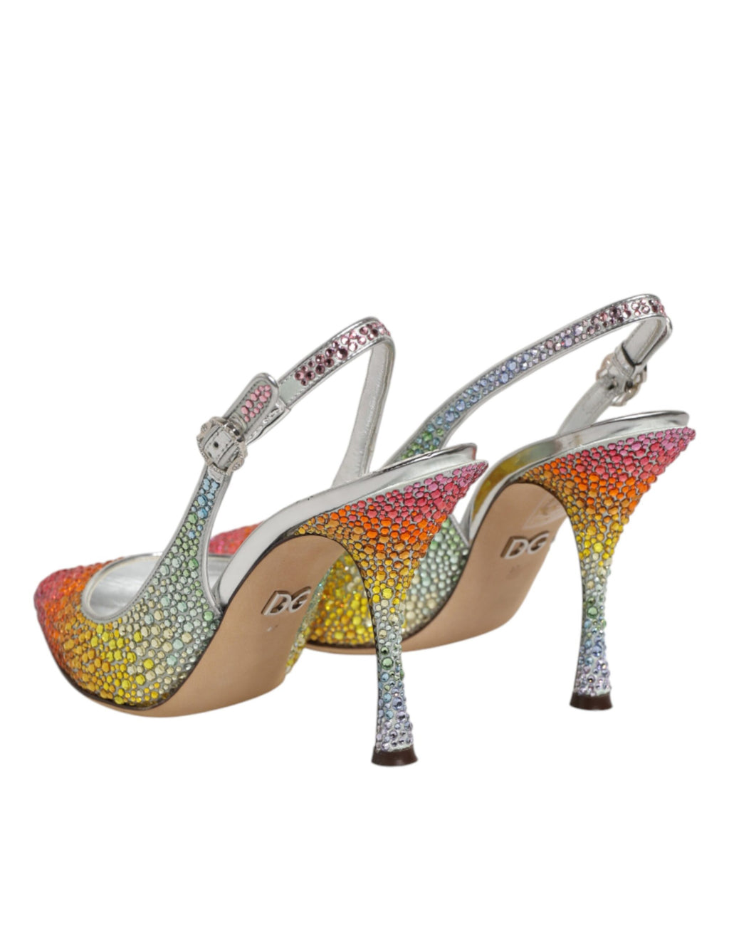 Dolce & Gabbana Pumps mit Pailletten und Fersenriemen in Multicolor