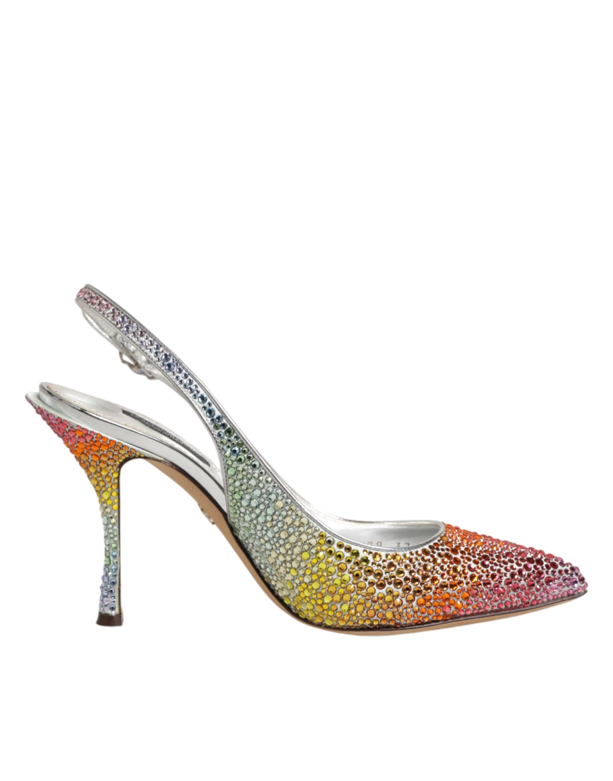 Dolce & Gabbana Pumps mit Pailletten und Fersenriemen in Multicolor
