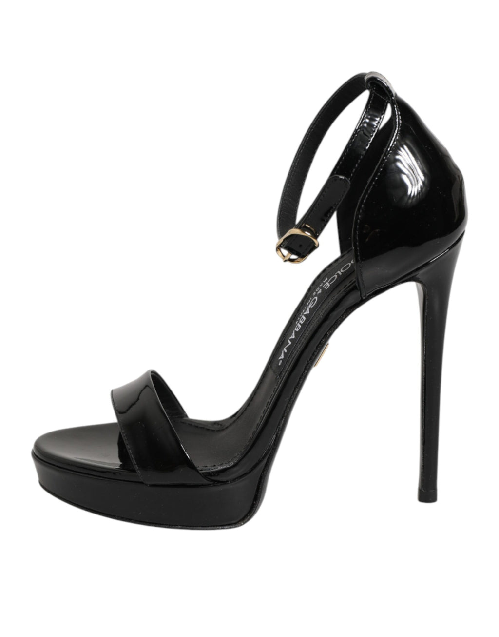 Dolce & Gabbana Schwarze Leder-Plateau-Sandalen Keira