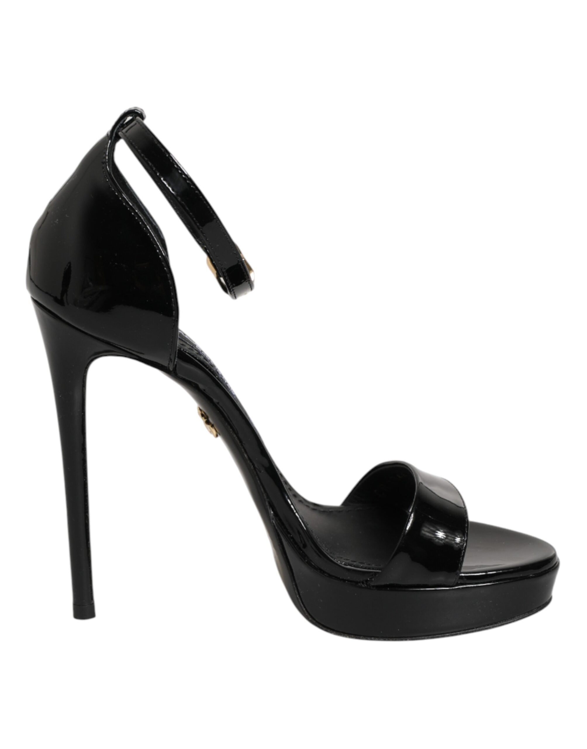 Dolce & Gabbana Schwarze Leder-Plateau-Sandalen Keira