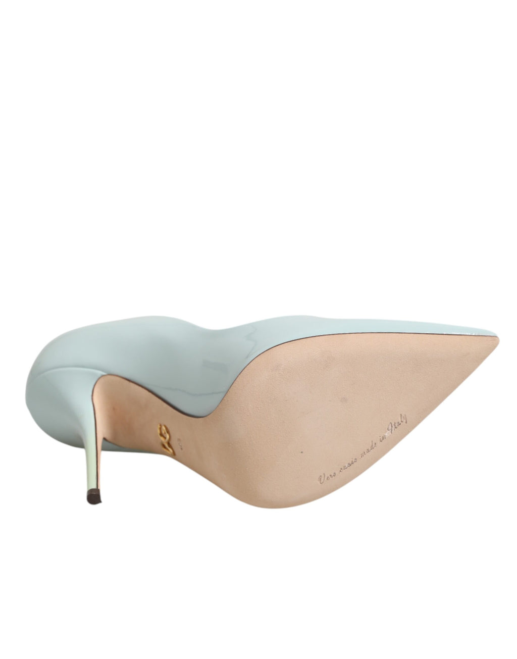 Dolce & Gabbana Mintgrüne Leder-Stilettos mit Pfennigabsatz