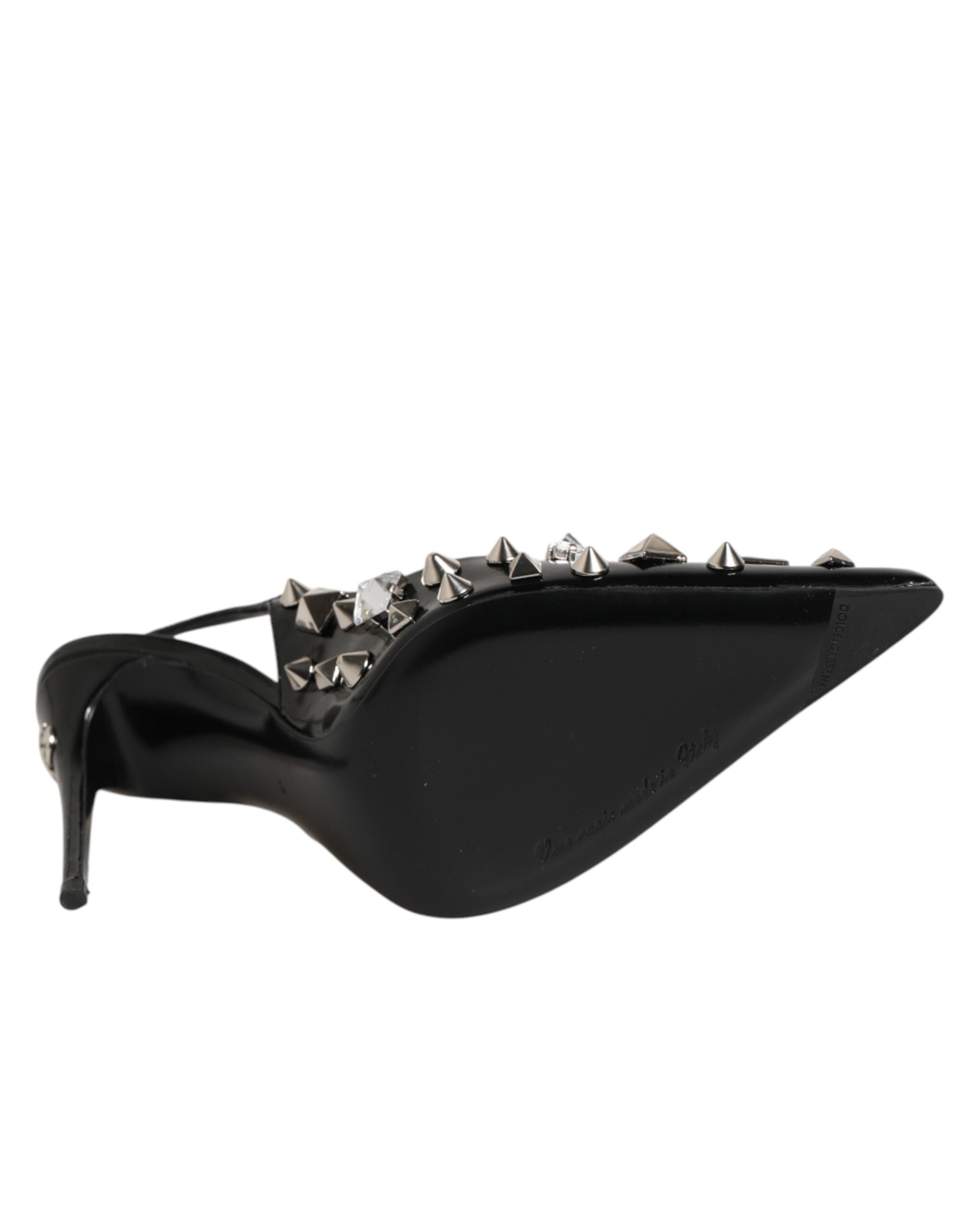Dolce & Gabbana Schwarze Slingback-Pumps mit Nieten und Leder