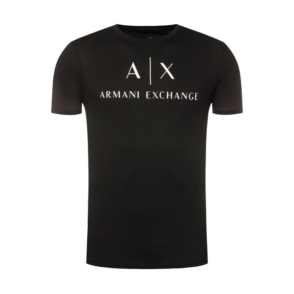 Armani Exchange Schwarzes Baumwoll-T-Shirt