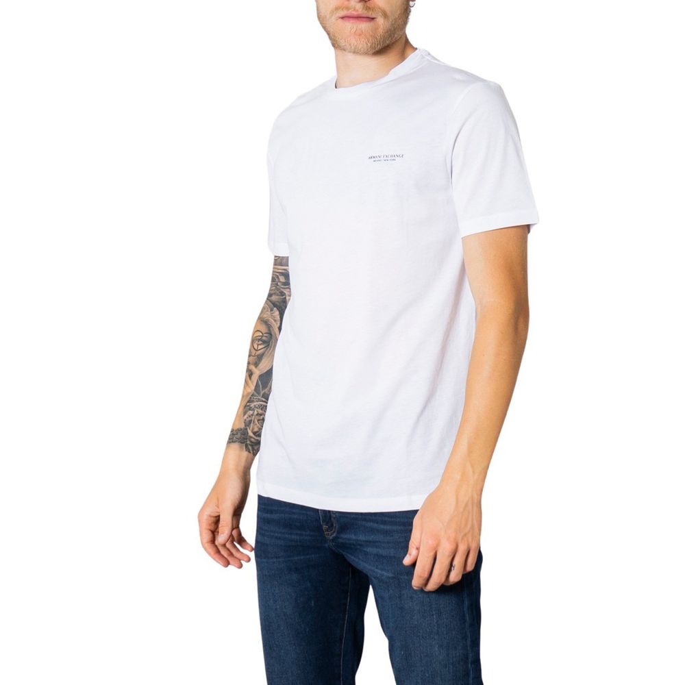 Armani Exchange Weißes Baumwoll-T-Shirt