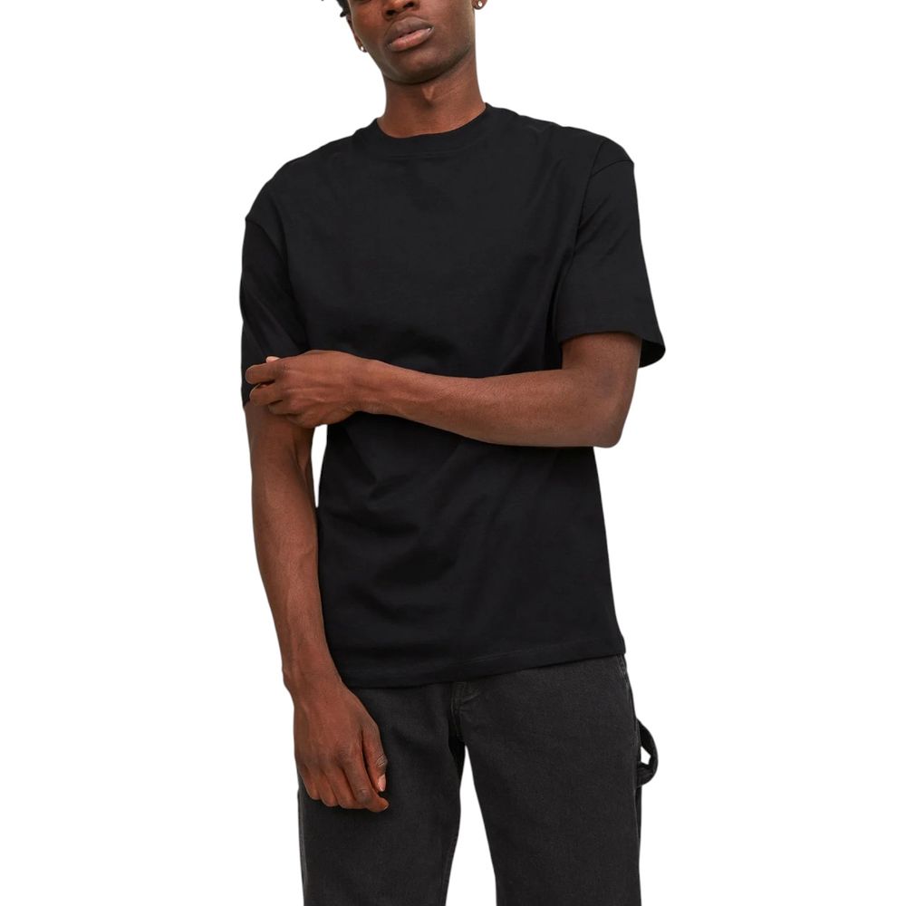 Jack Jones Schwarzes Baumwoll-T-Shirt
