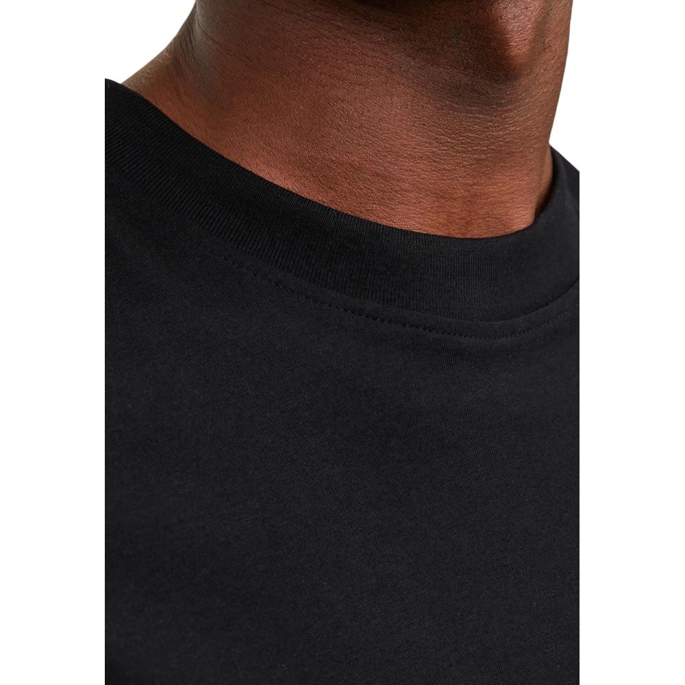 Jack Jones Schwarzes Baumwoll-T-Shirt