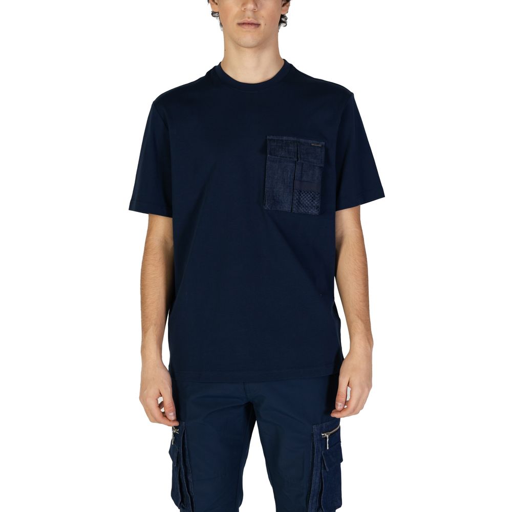 Antony Morato Blaues Baumwoll-T-Shirt