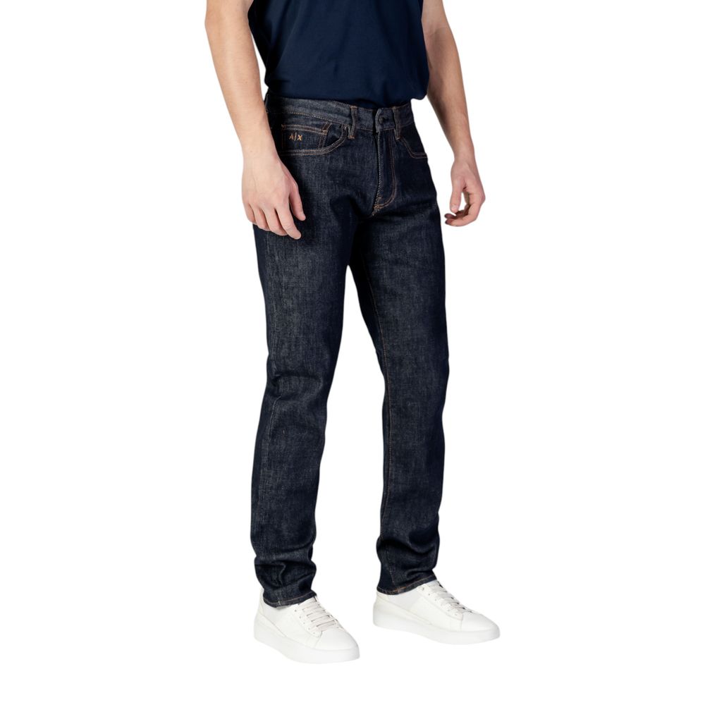 Armani Exchange Blaue Polyester-Skinny-Jeans