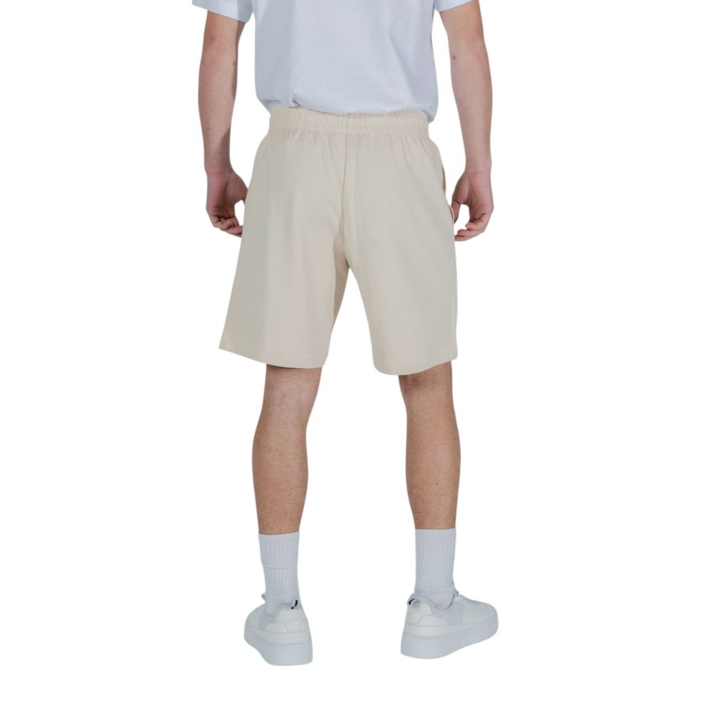 EA7 Emporio Armani Beige Baumwoll-Bermuda-Shorts