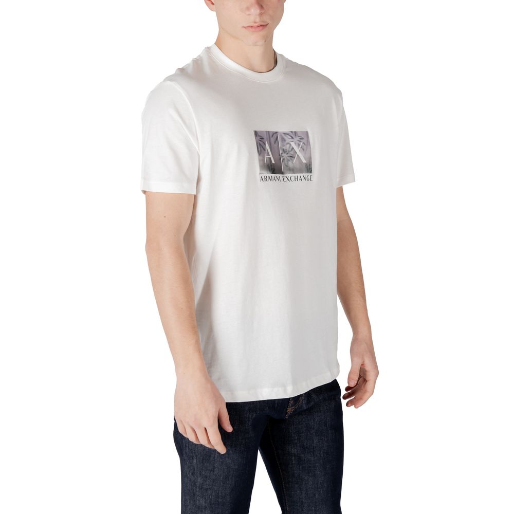 Armani Exchange Baumwoll-T-Shirt in Creme