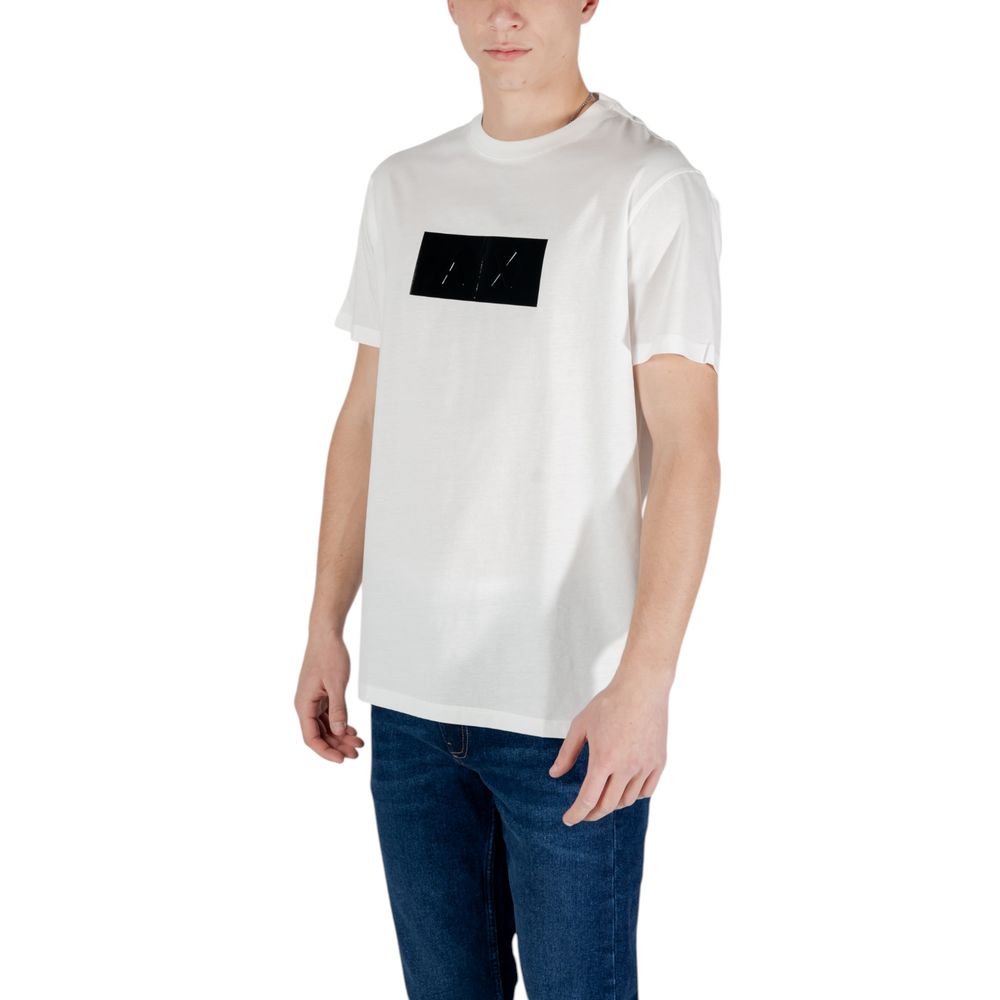 Armani Exchange Weißes Baumwoll-T-Shirt