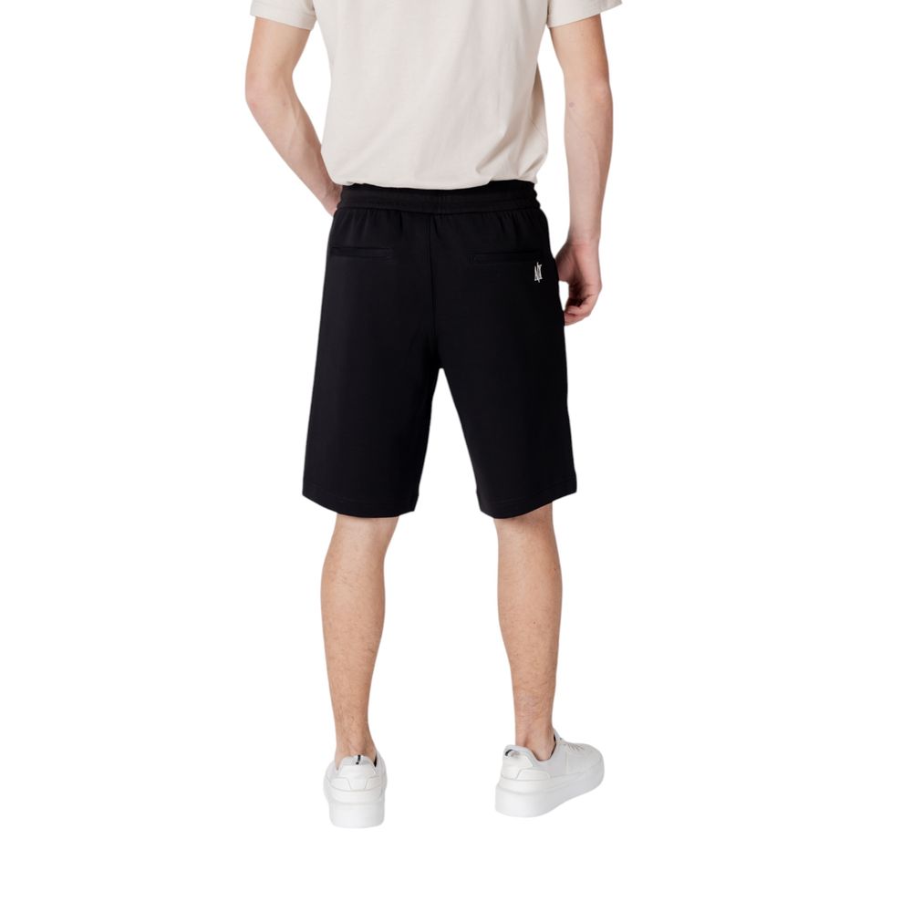 Armani Exchange Schwarze Baumwoll-Bermuda-Shorts