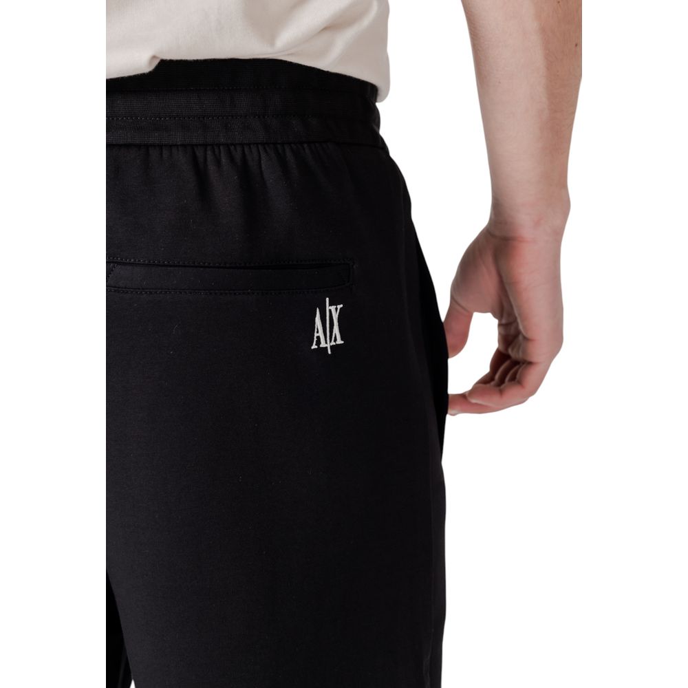 Armani Exchange Schwarze Baumwoll-Bermuda-Shorts