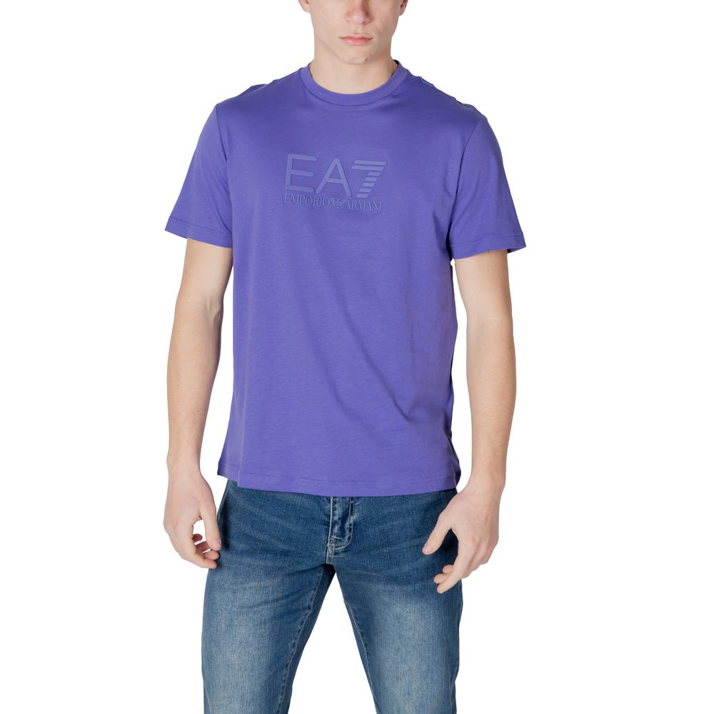 EA7 Emporio Armani Baumwoll-T-Shirt in Lila