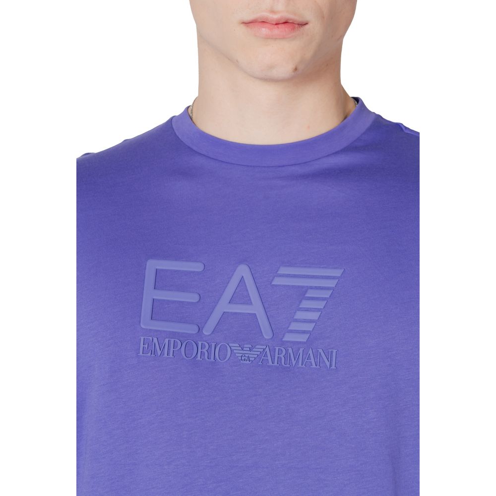 EA7 Emporio Armani Baumwoll-T-Shirt in Lila