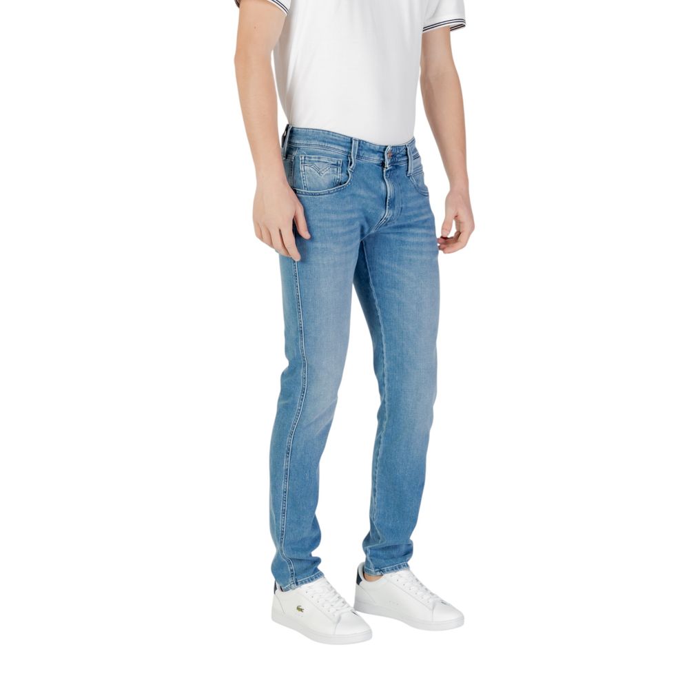 Replay Schmale Jeans aus Baumwolle in Blau