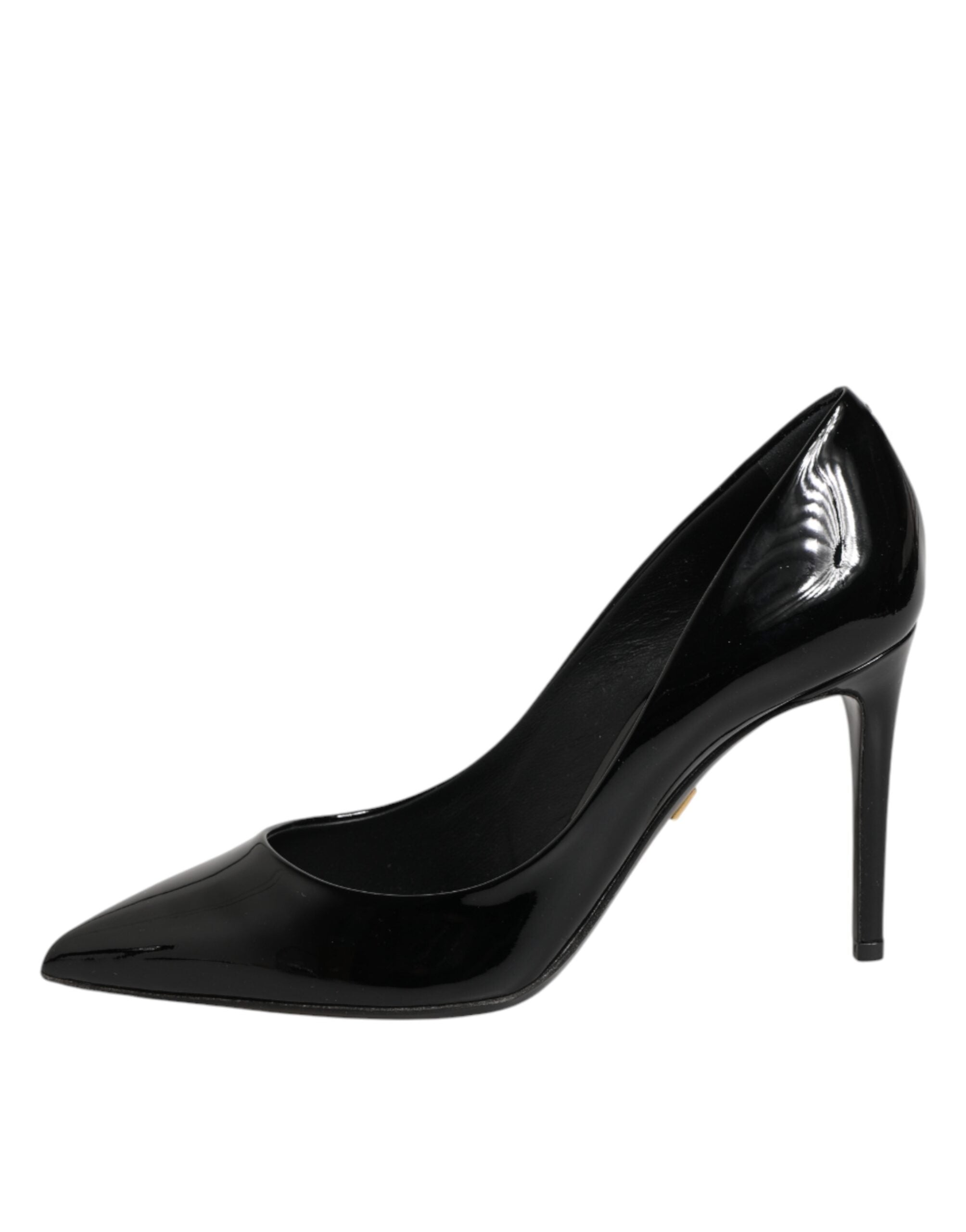 Dolce & Gabbana Schwarze Leder-Stilettos mit Pfennigabsatz