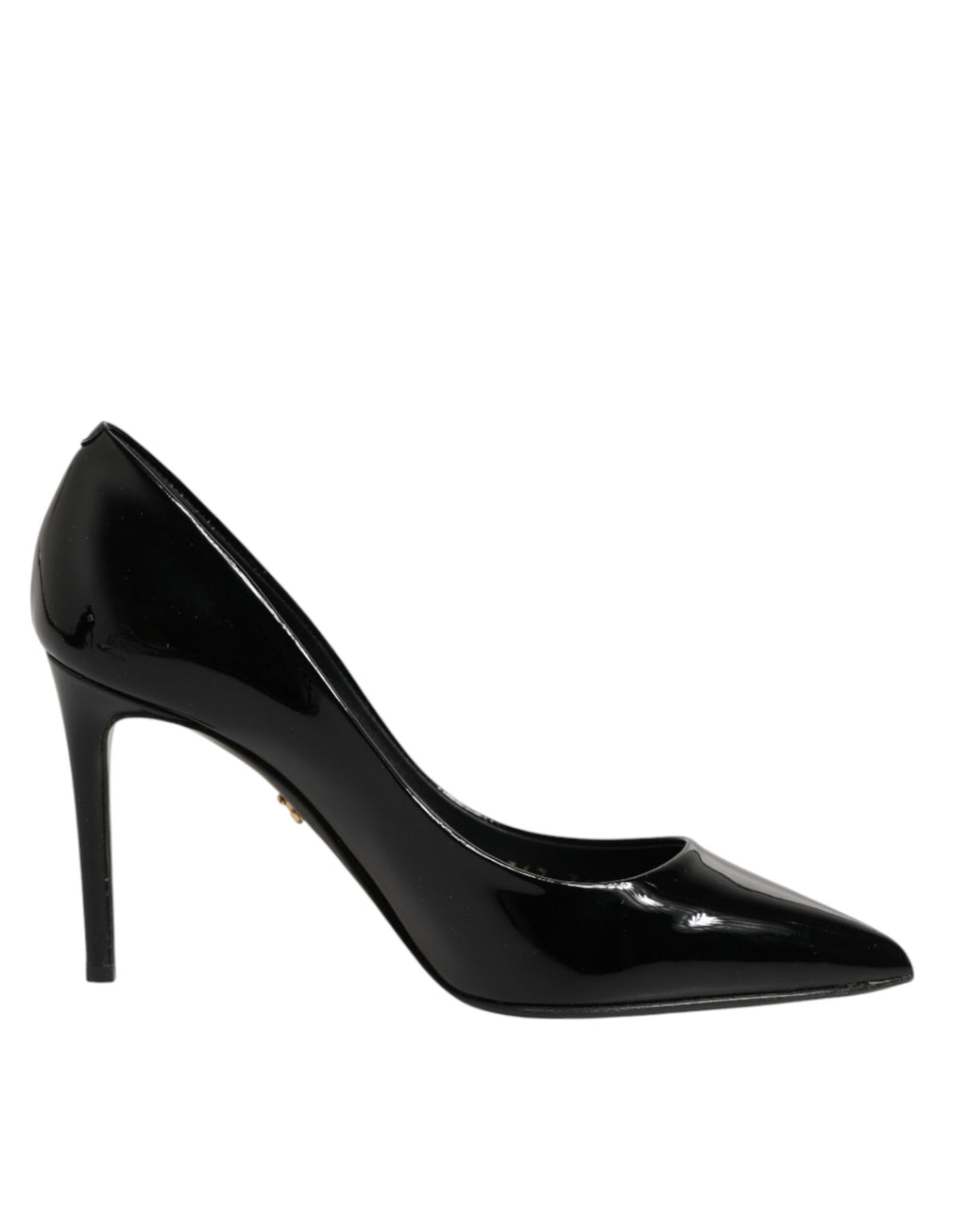 Dolce & Gabbana Schwarze Leder-Stilettos mit Pfennigabsatz