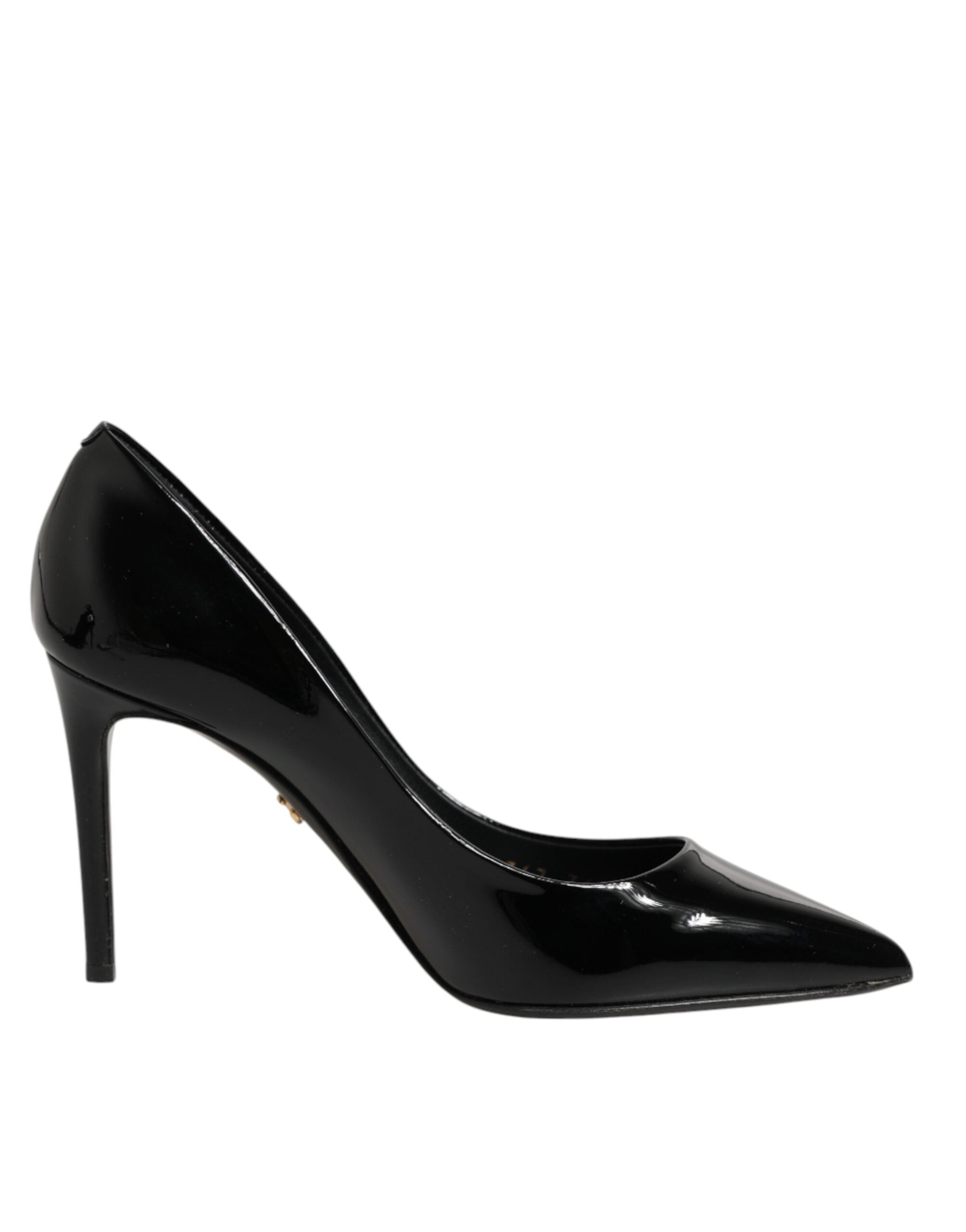 Dolce & Gabbana Schwarze Leder-Stilettos mit Pfennigabsatz