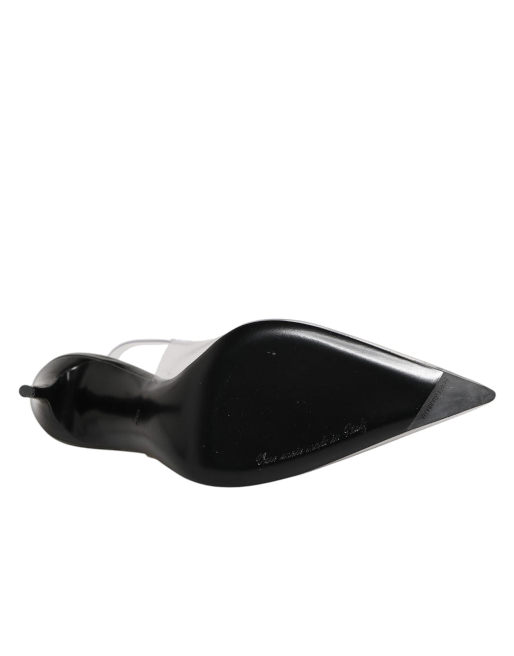 Dolce & Gabbana Schwarze Leder-Pumps mit transparentem PVC-Riemen