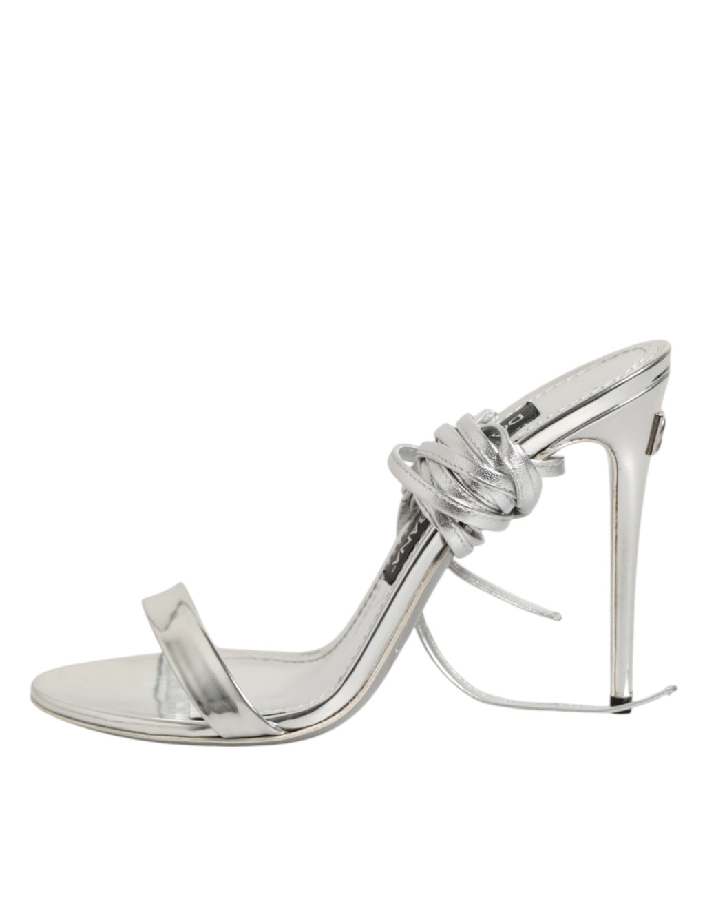 Dolce & Gabbana Silberne Riemchen-High-Heels-Sandalen
