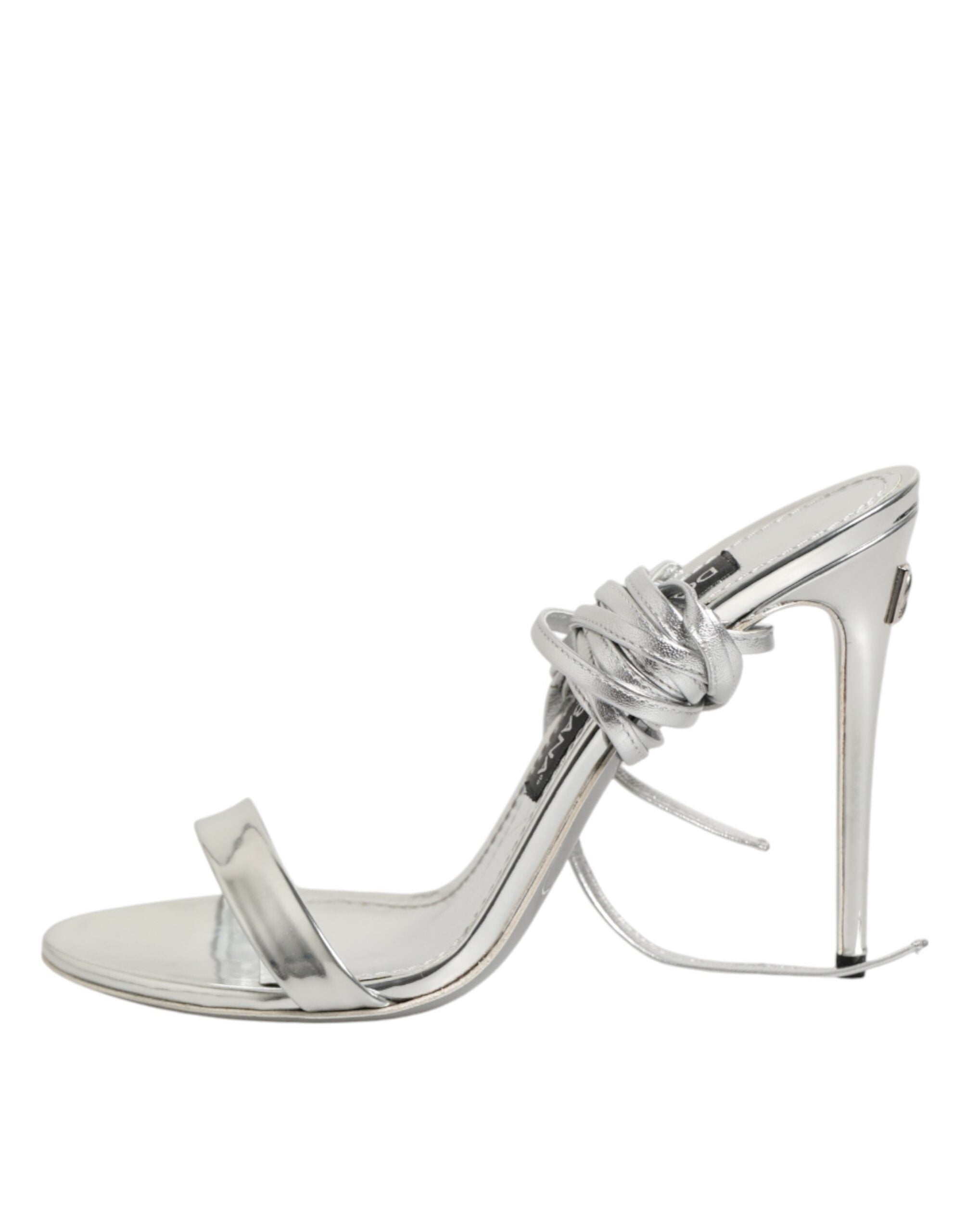 Dolce & Gabbana Silberne Riemchen-High-Heels-Sandalen