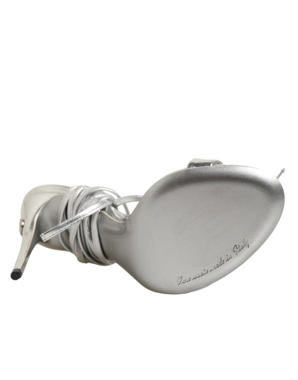 Dolce & Gabbana Silberne Riemchen-High-Heels-Sandalen