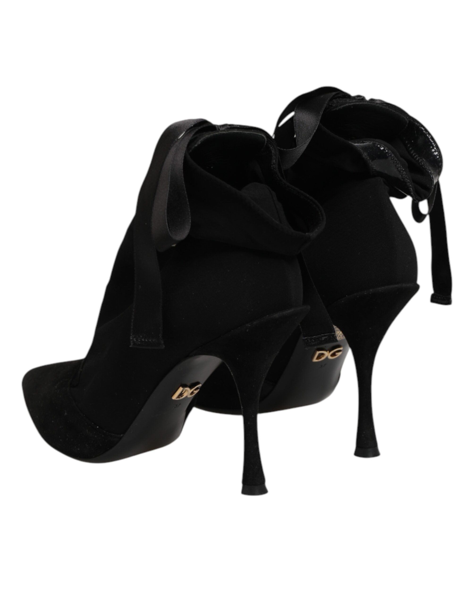 Dolce & Gabbana Schwarze Stiletto-High-Heels mit Schnürung