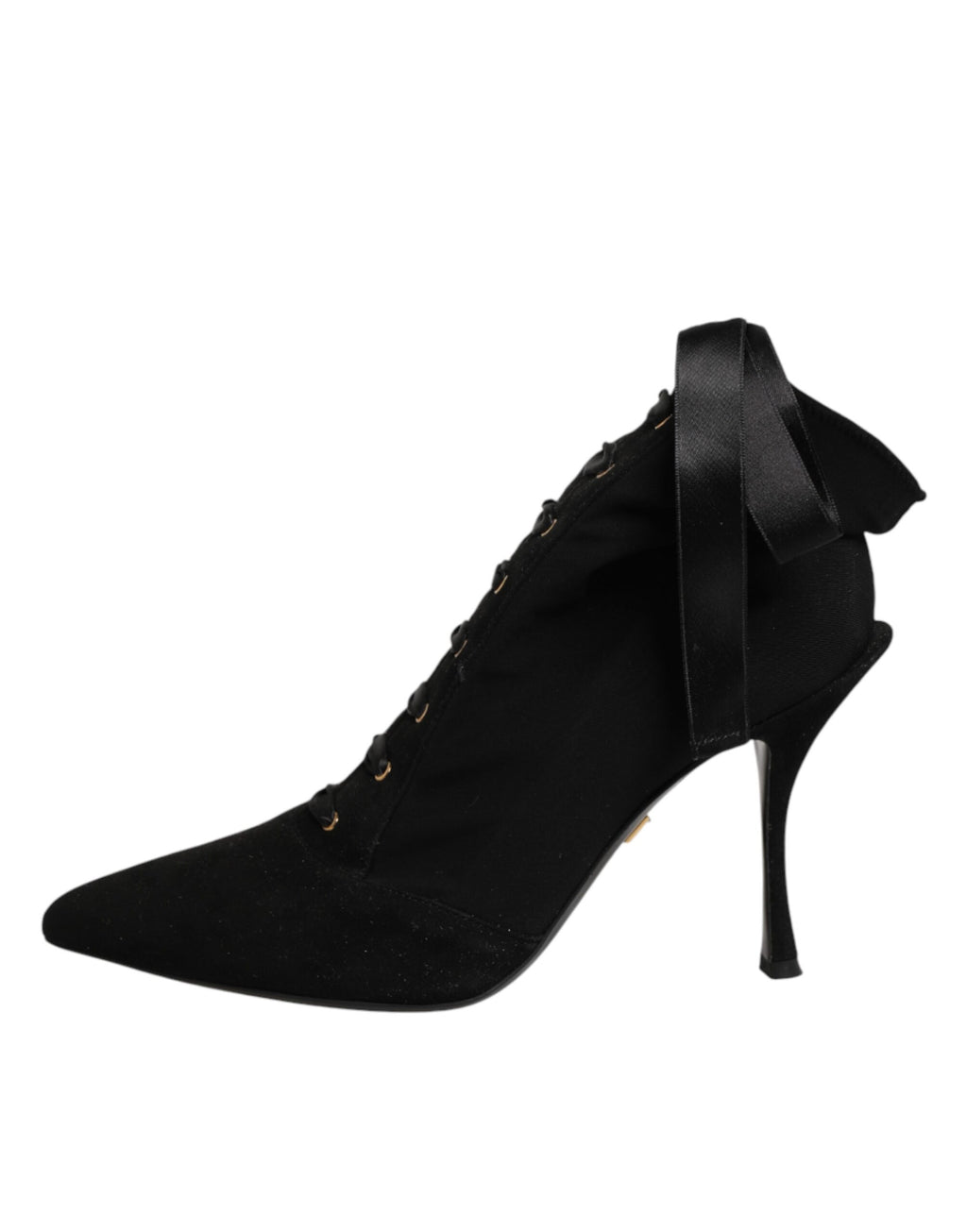 Dolce & Gabbana Schwarze Stiletto-High-Heels mit Schnürung