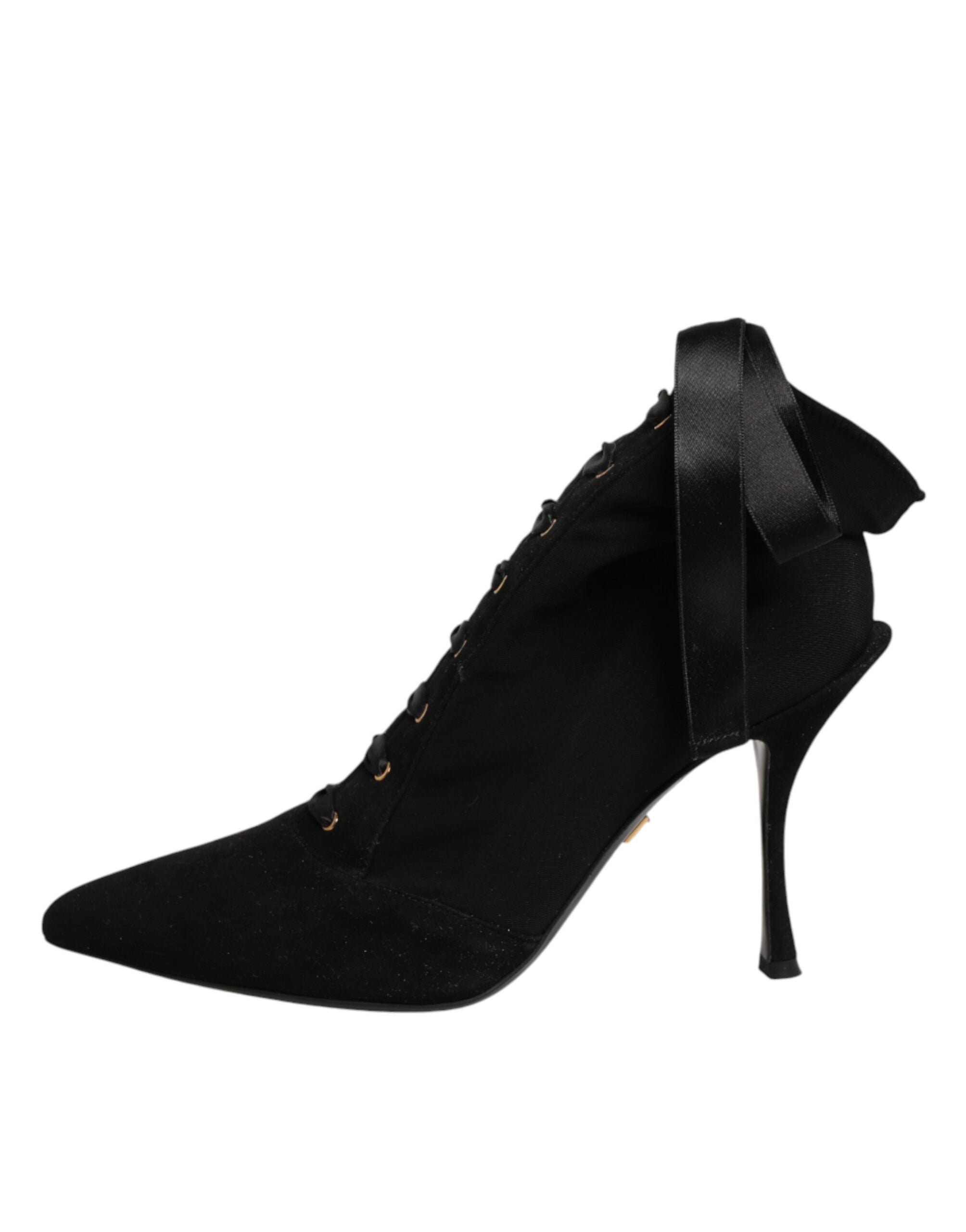 Dolce & Gabbana Schwarze Stiletto-High-Heels mit Schnürung