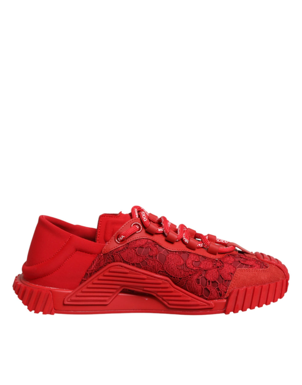 Dolce & Gabbana Rote Logo-Schnürschuhe NS1 Sneakers