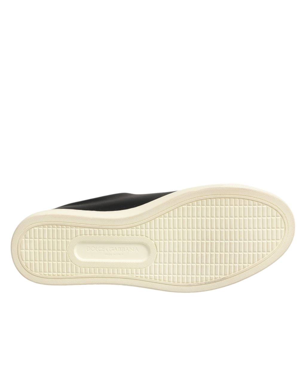 Dolce & Gabbana Schwarze Leder-Sneaker mit Sacred-Heart-Motiv