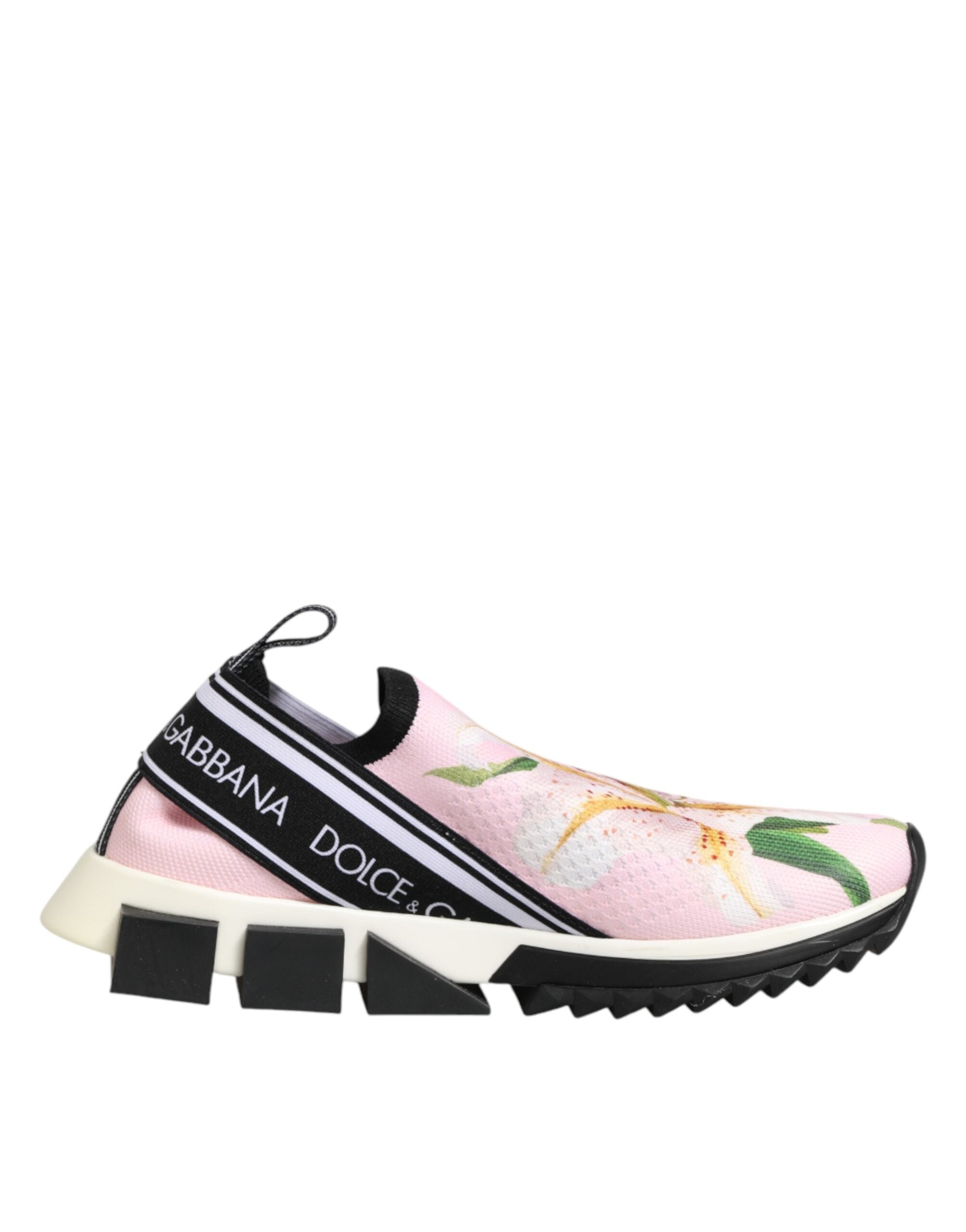 Dolce & Gabbana Rosa Sorrento Sneaker mit Blumenmuster