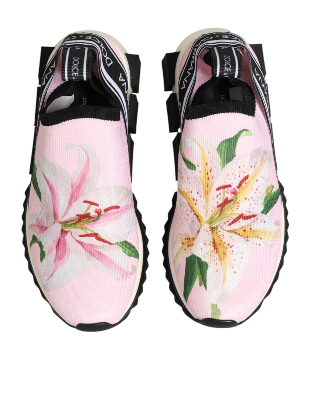 Dolce & Gabbana Rosa Sorrento Sneaker mit Blumenmuster