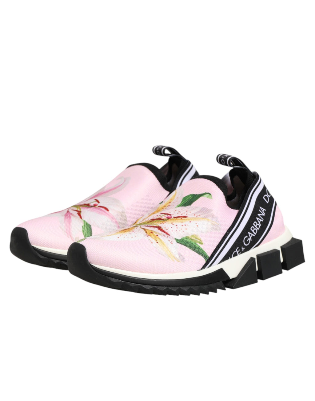 Dolce & Gabbana Rosa Sorrento Sneaker mit Blumenmuster