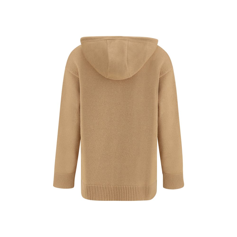 Max Mara Beiger Woll-Hoodie