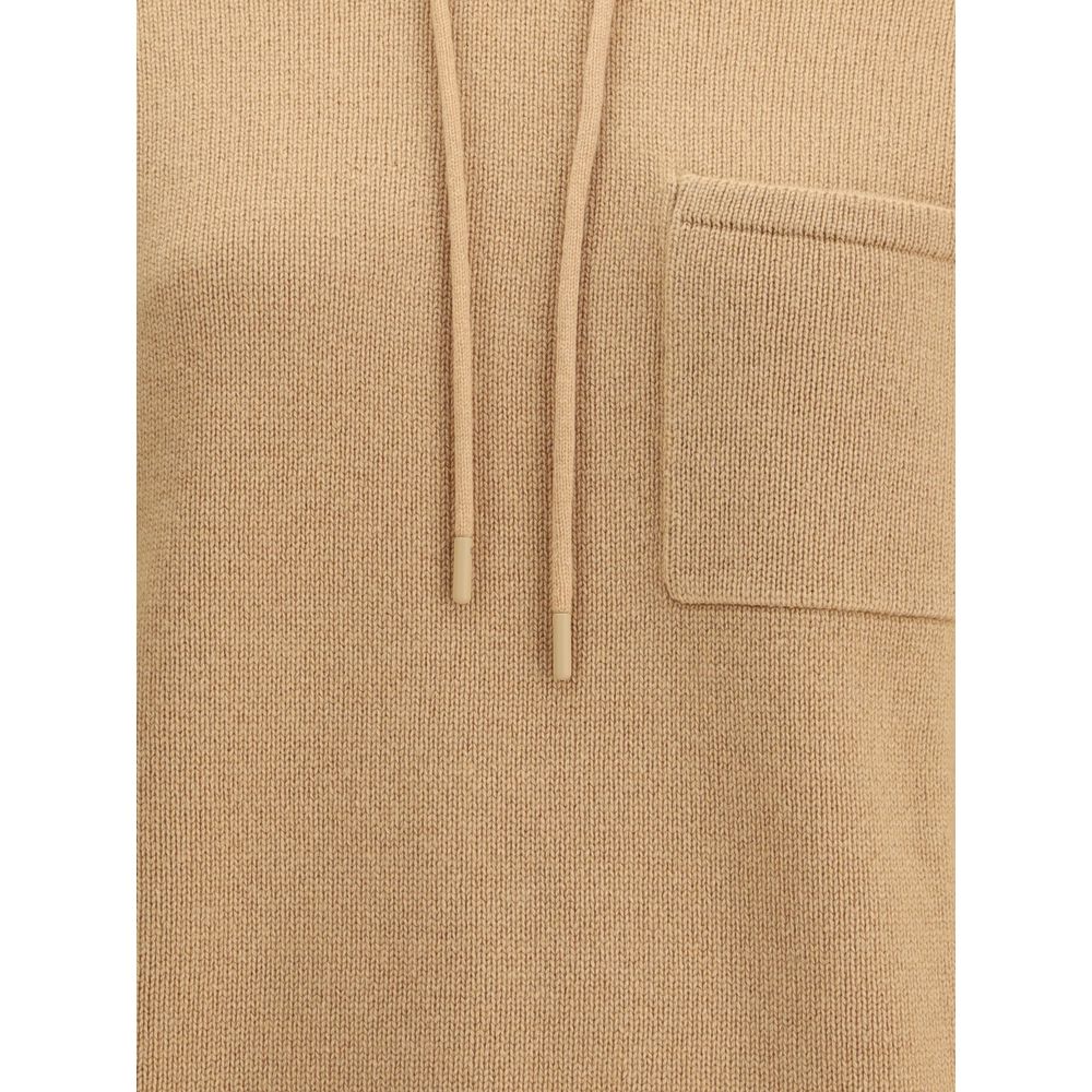 Max Mara Beiger Woll-Hoodie