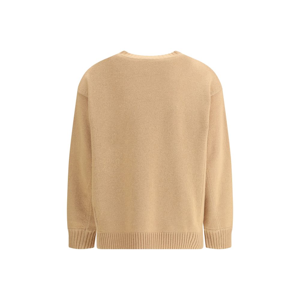 Max Mara Beiger Woll-Sweatshirt