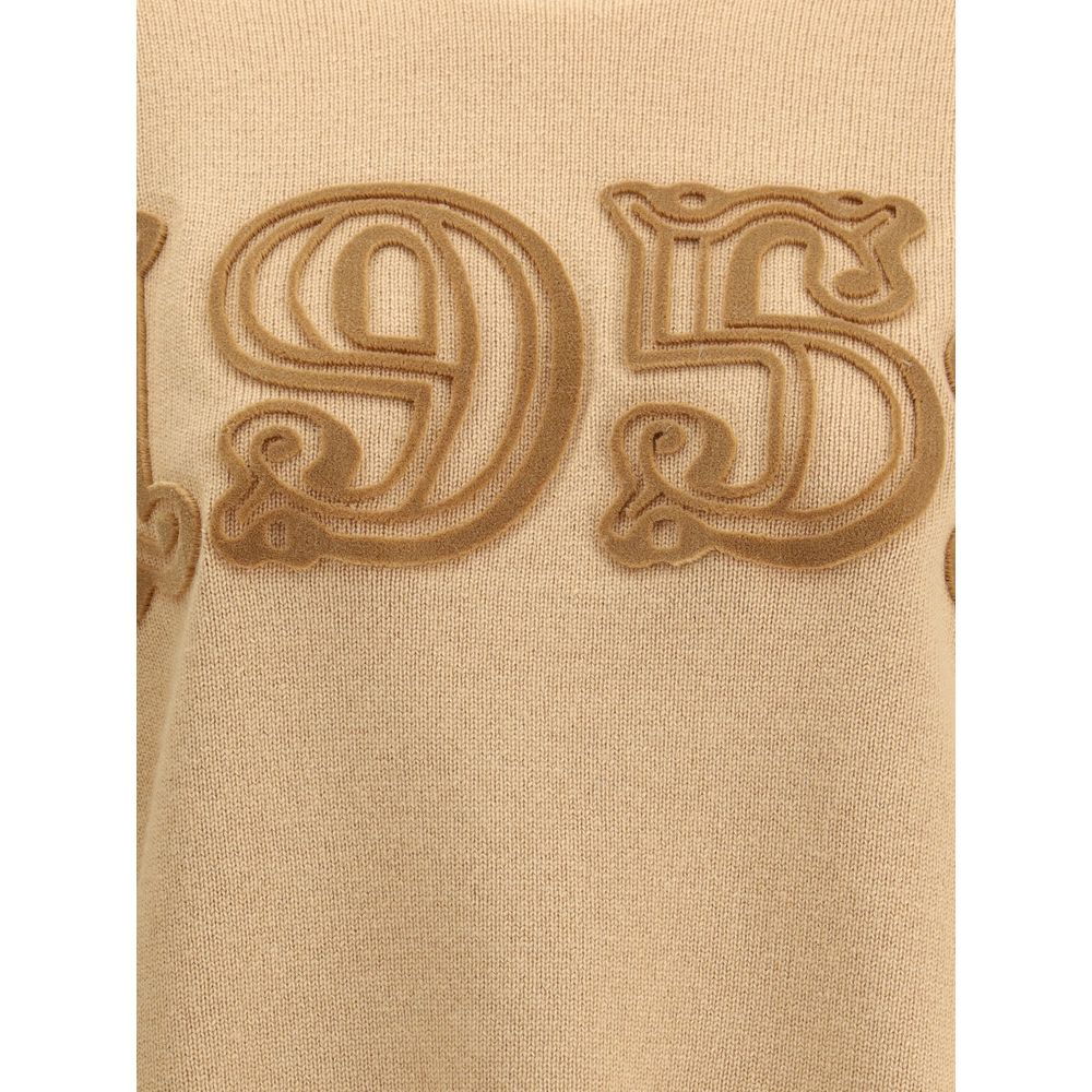 Max Mara Beiger Woll-Sweatshirt