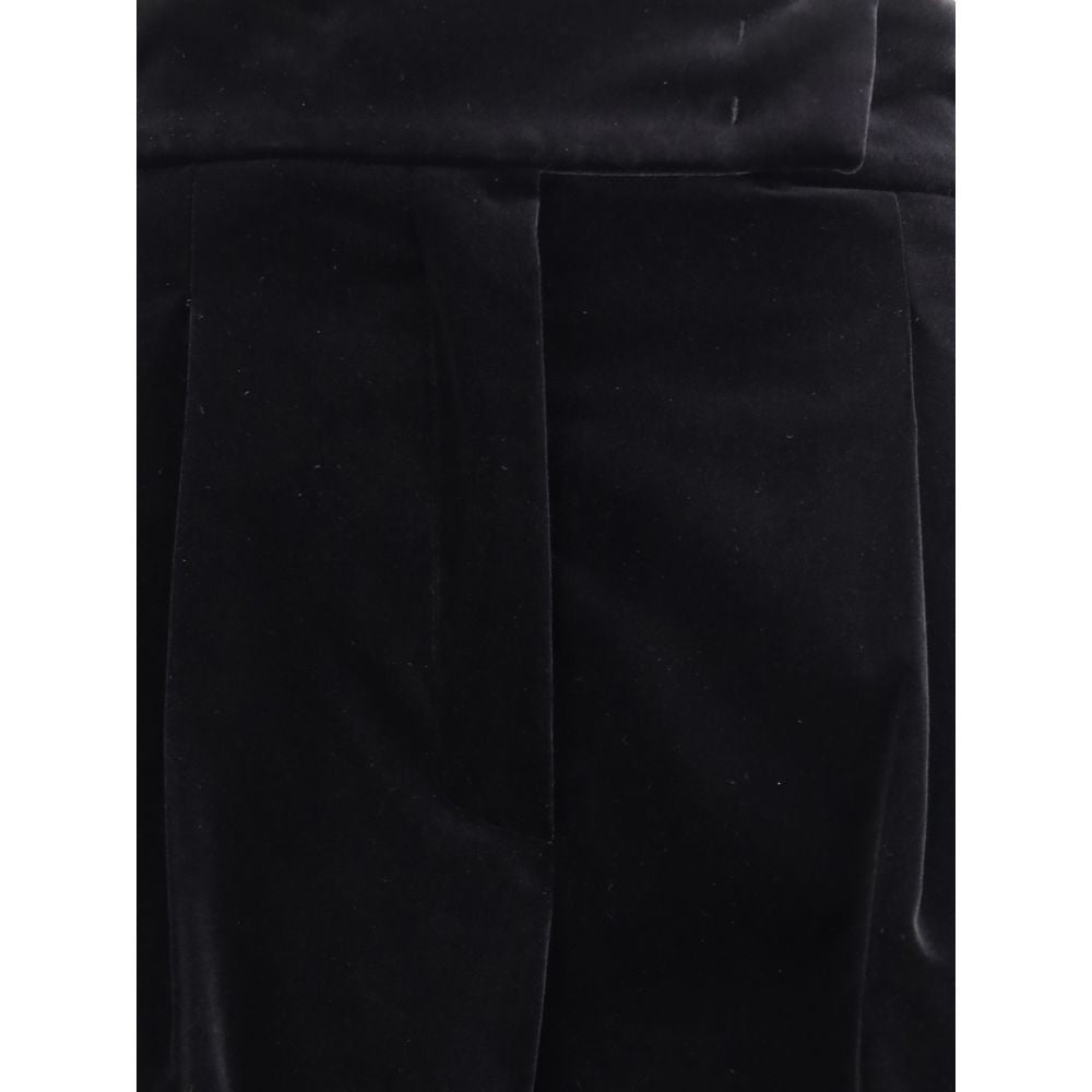 Max Mara Schwarze Baumwollhose im Freizeitstil
