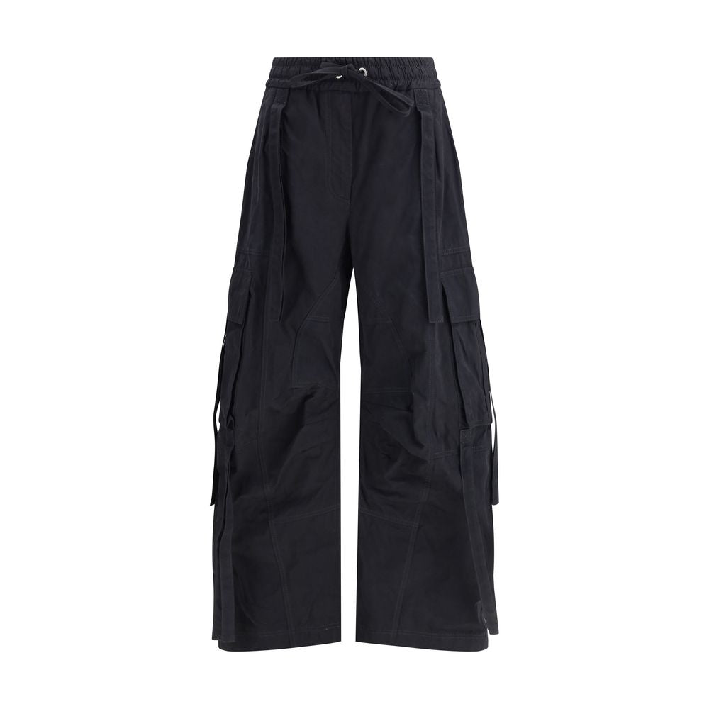 Dolce & Gabbana Schwarze Baumwoll-Cargo-Hose