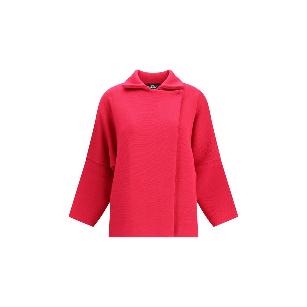 Ella Mehrfarbiger Merino-Wollmantel