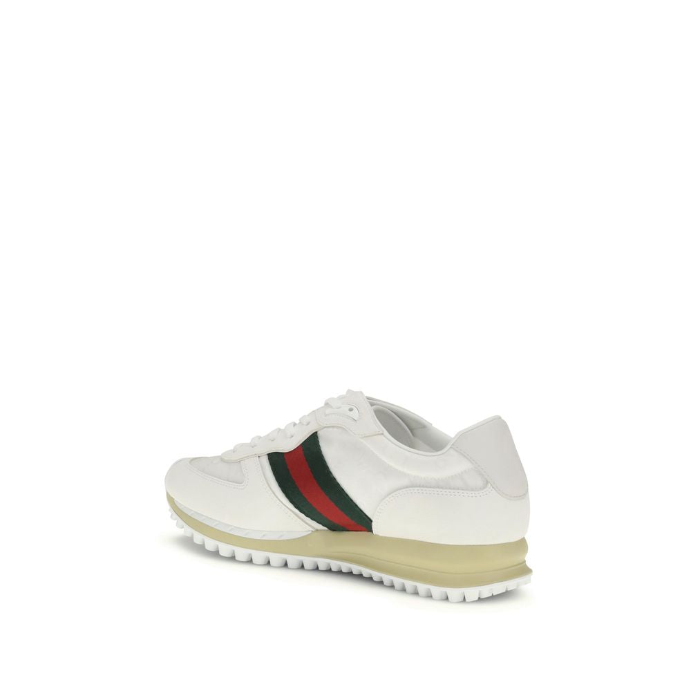 Gucci Weiße Polyamid-Sneaker im sportlichen Stil