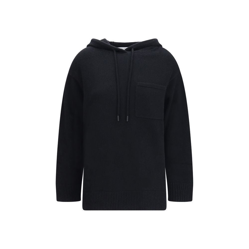 Max Mara Schwarzer Woll-Hoodie