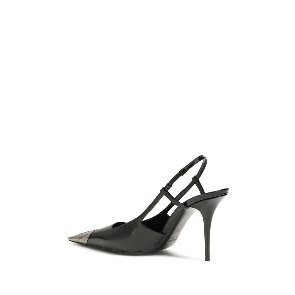 Saint Laurent Schwarze Kalbsleder Bos Taurus High Heels