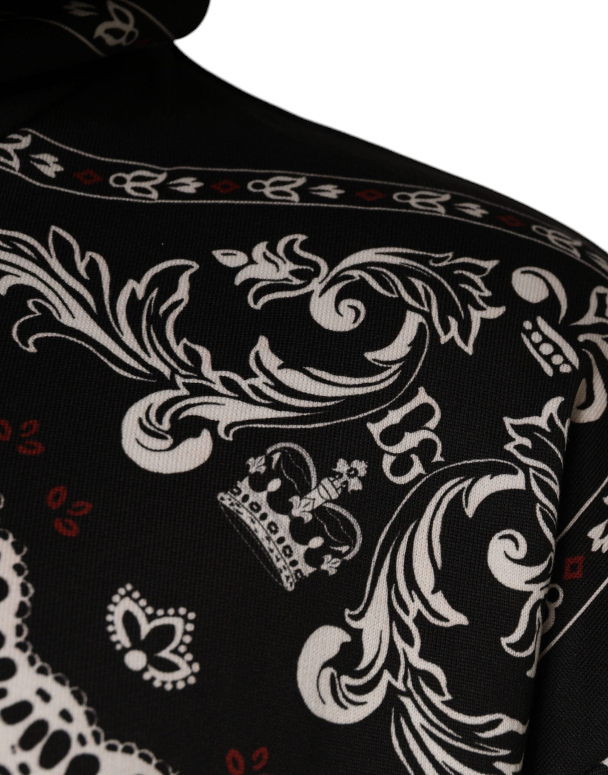 Dolce & Gabbana Kapuzenpullover mit Bandana-Print und Kronenlogo aus Baumwolle