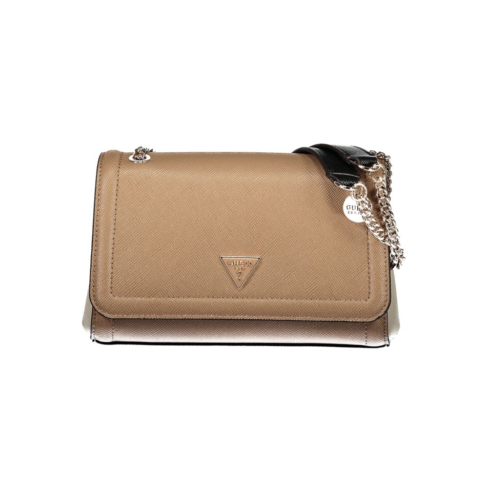 Guess Jeans Braune Polyethylen-Handtasche