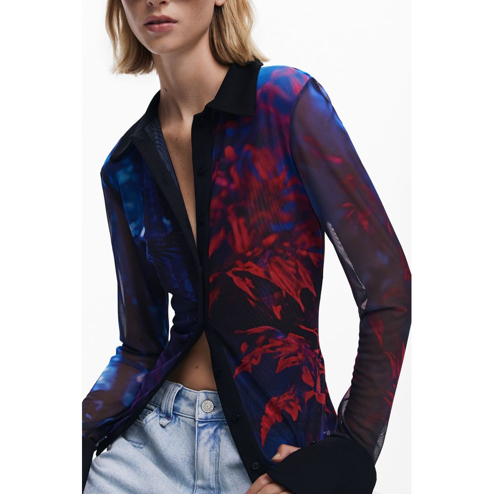 Desigual Schwarzes Polyesterhemd