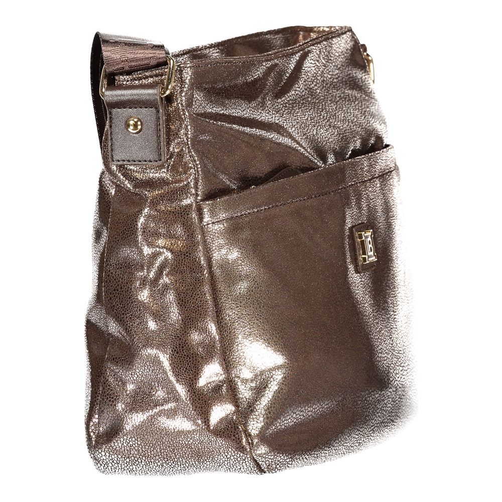 Laura Biagiotti Bronzefarbene Polyester Handtasche für Damen